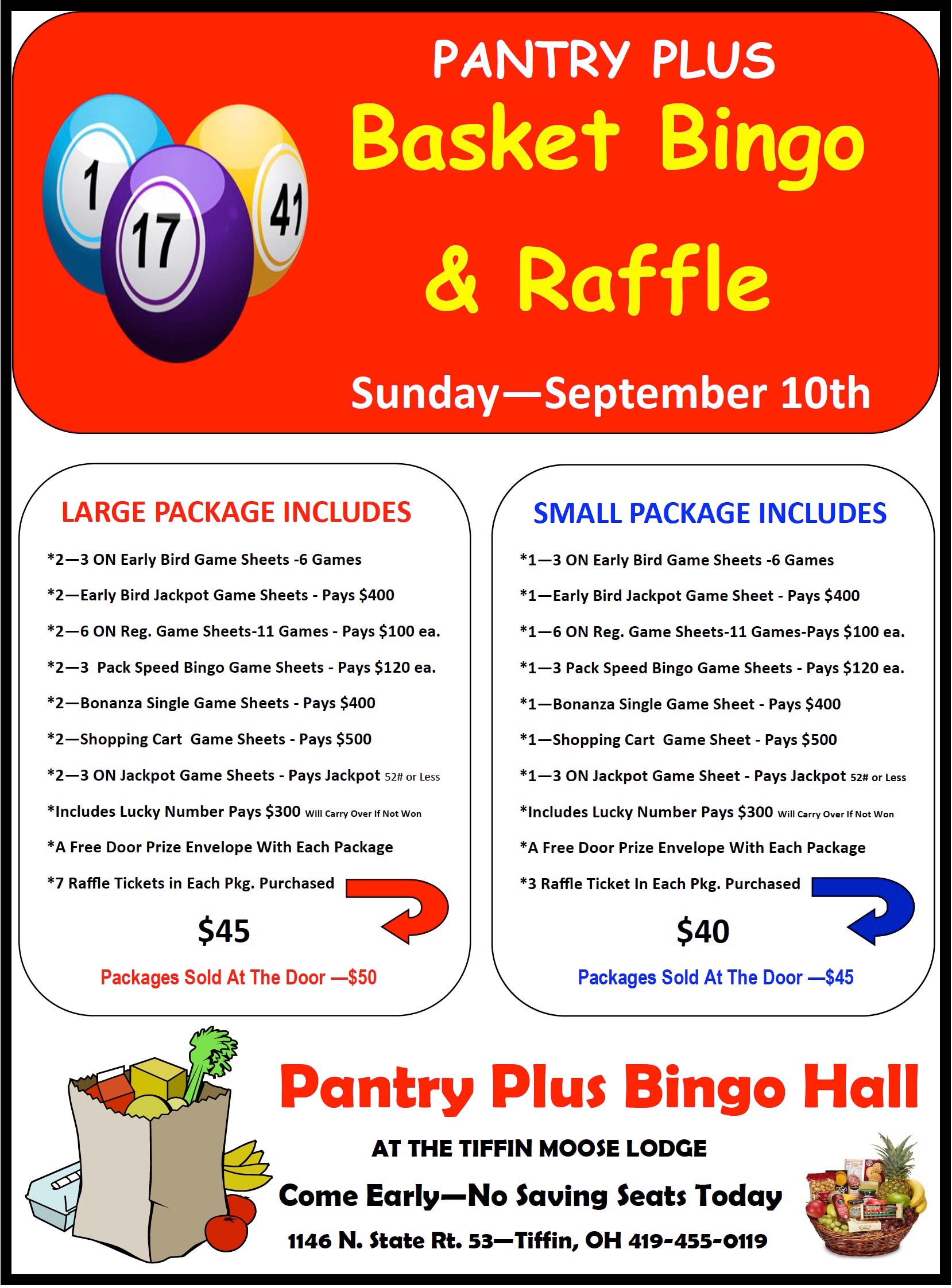 Basket Bingo & Raffle Pantry Plus of Fostoria